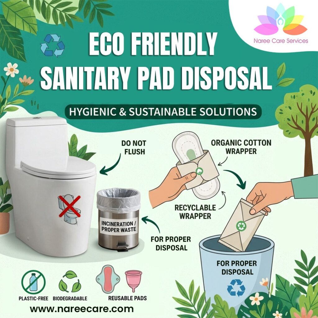Eco friendly sanitary pad disposal