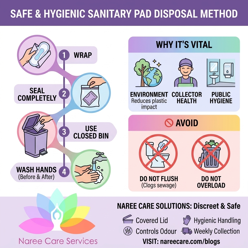 Safe and Hydienic Sanitary Pad Disposal Mothod