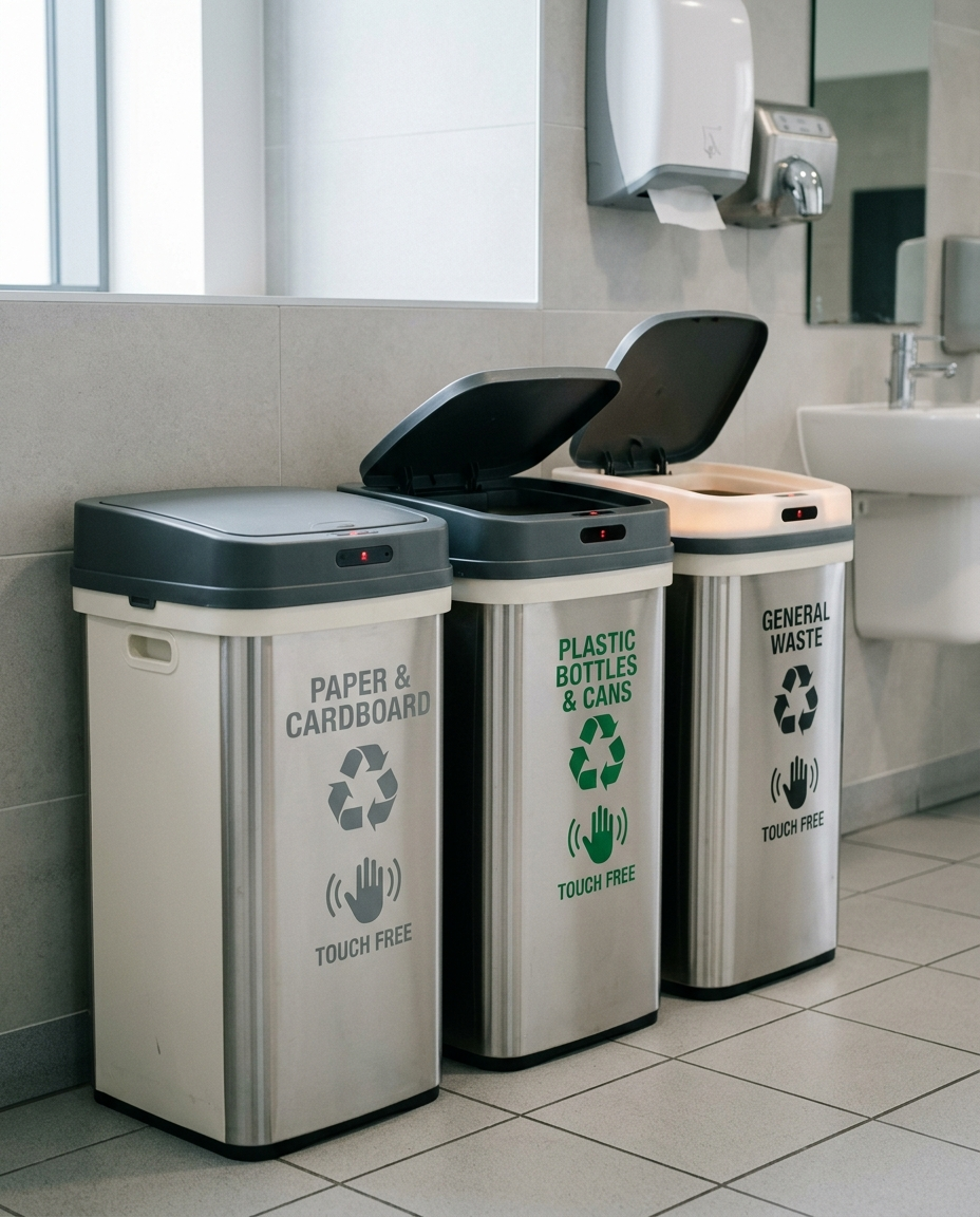 Touch free disposable bins