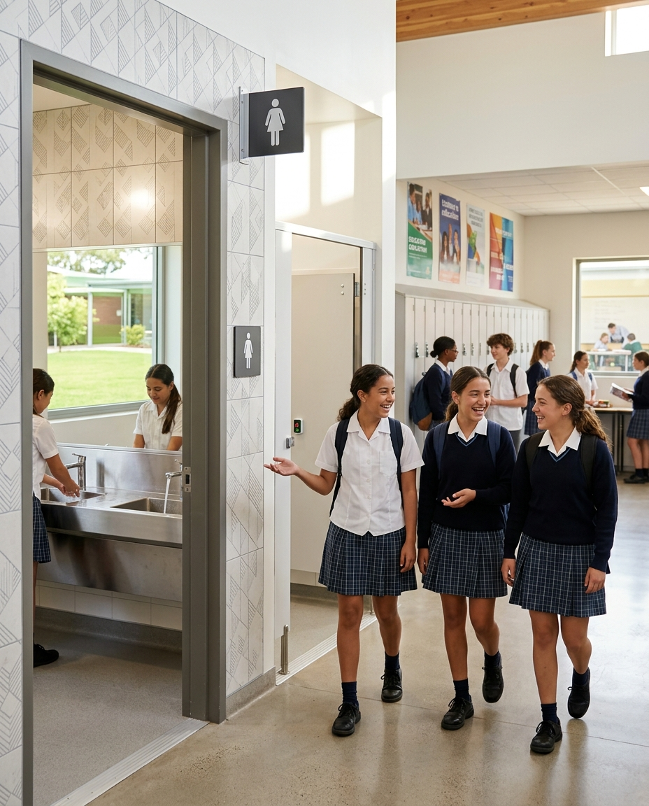 Menstrual health and hygiene Clean toilets and private space 